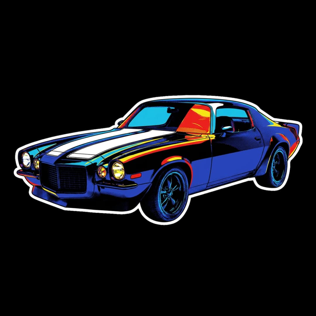 Halftone Pony — Camaro design.