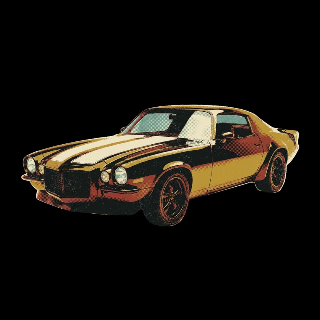 Retro Rally Stripe — Camaro design.