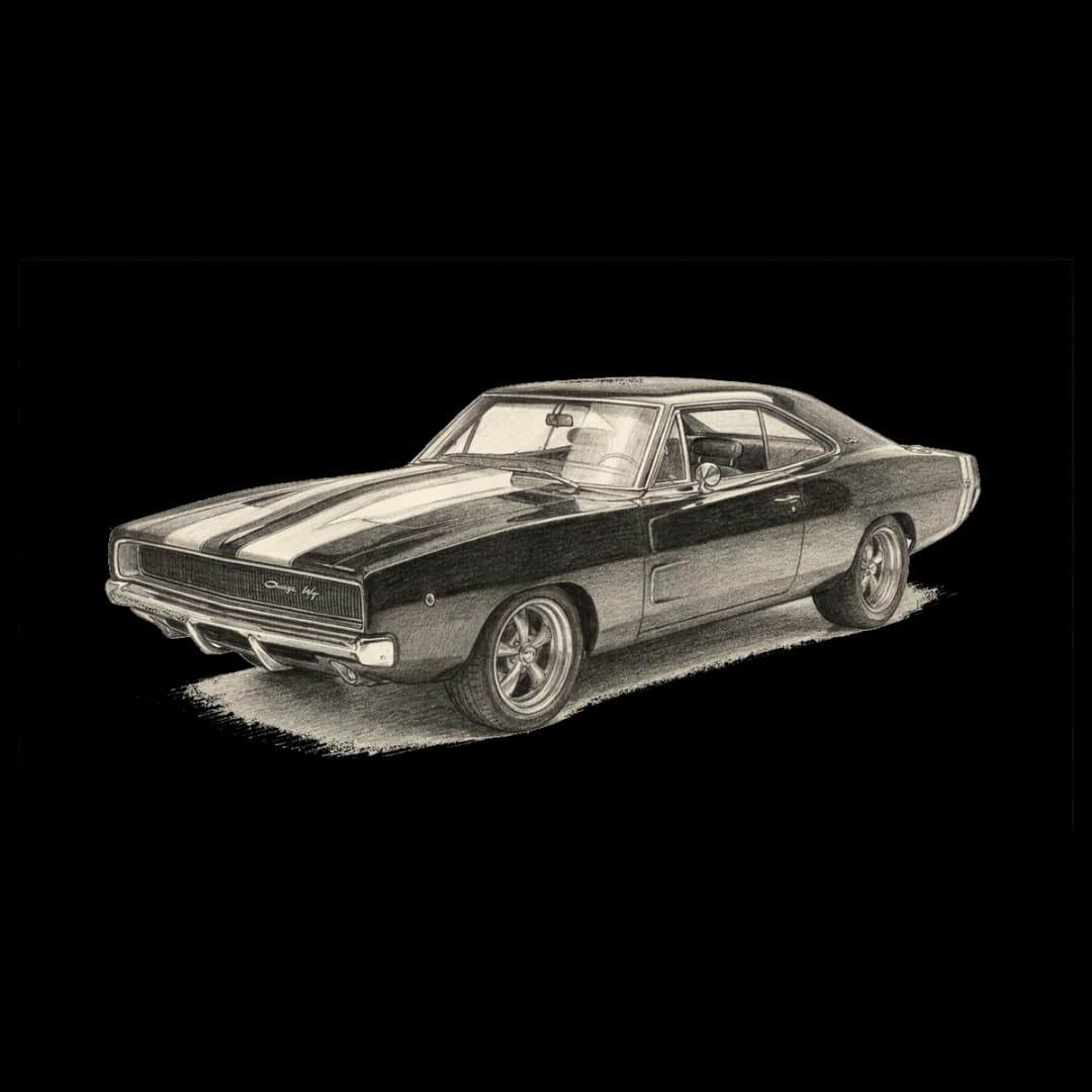 Big-Block Sketch — classic muscle design.