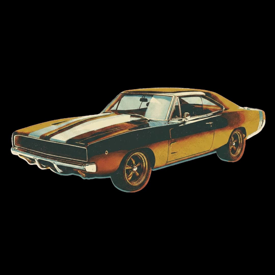 Muscle Row Nostalgia — classic muscle design.