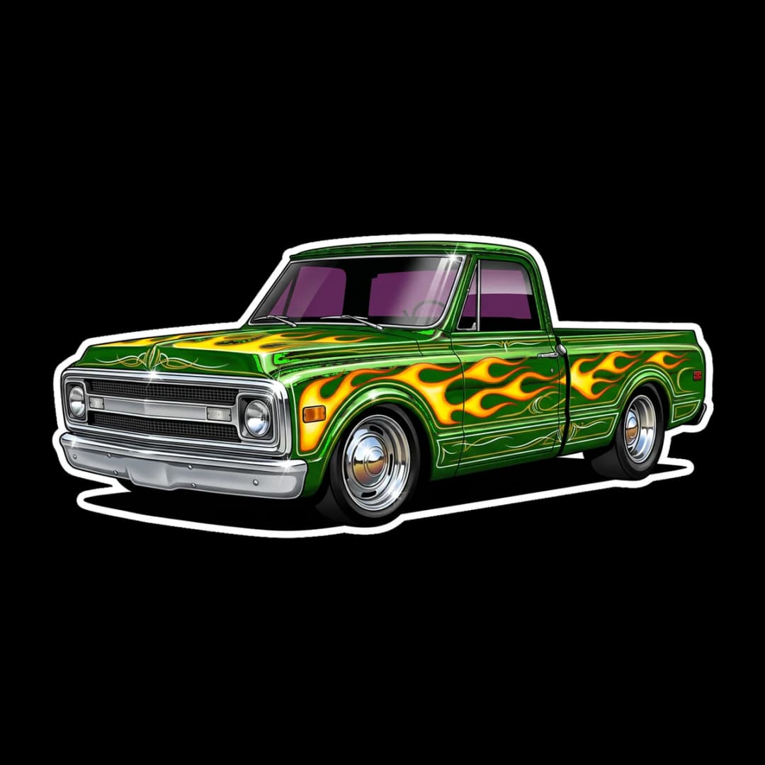 Flatbed Blaze — classic trucks design.