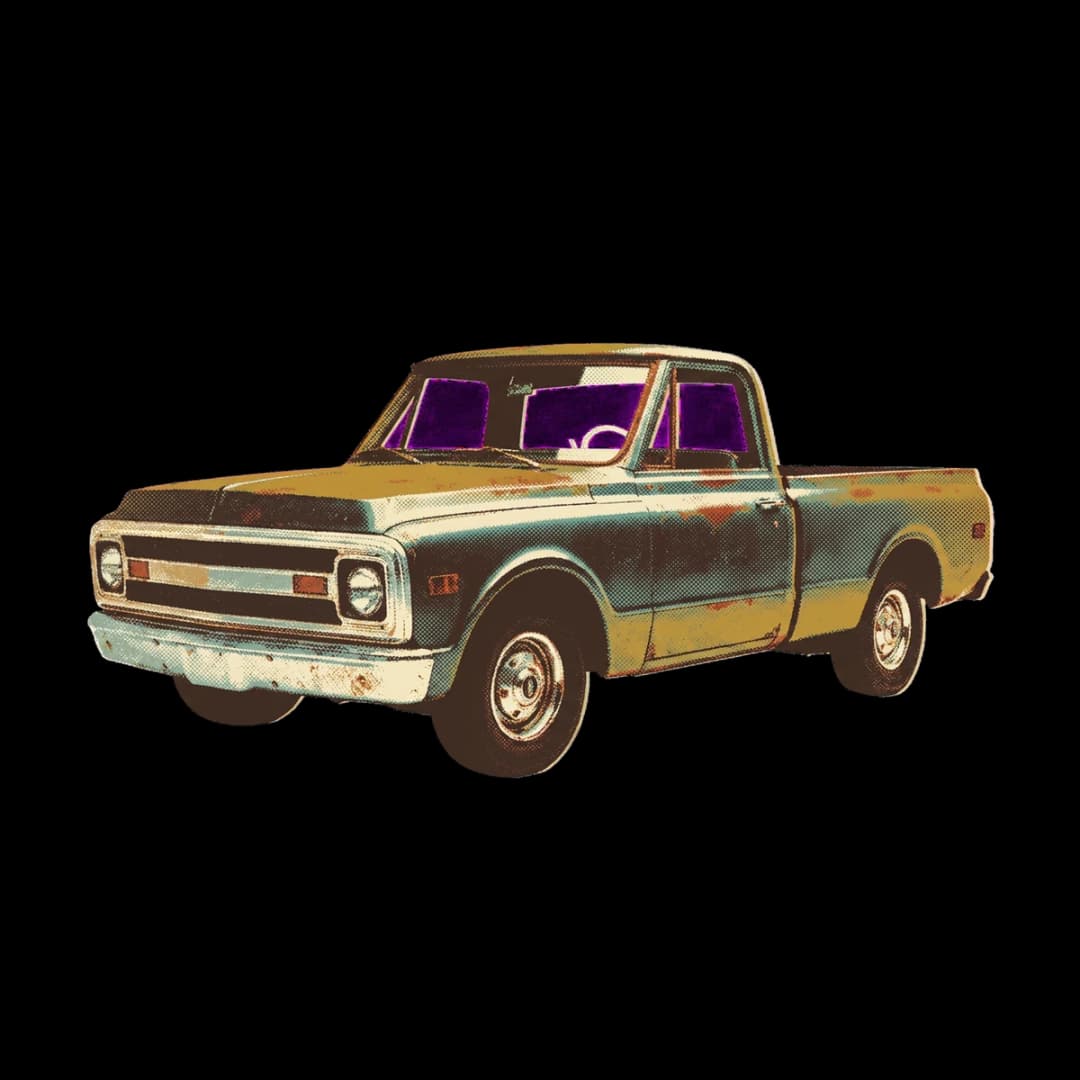classic trucks apparel design.