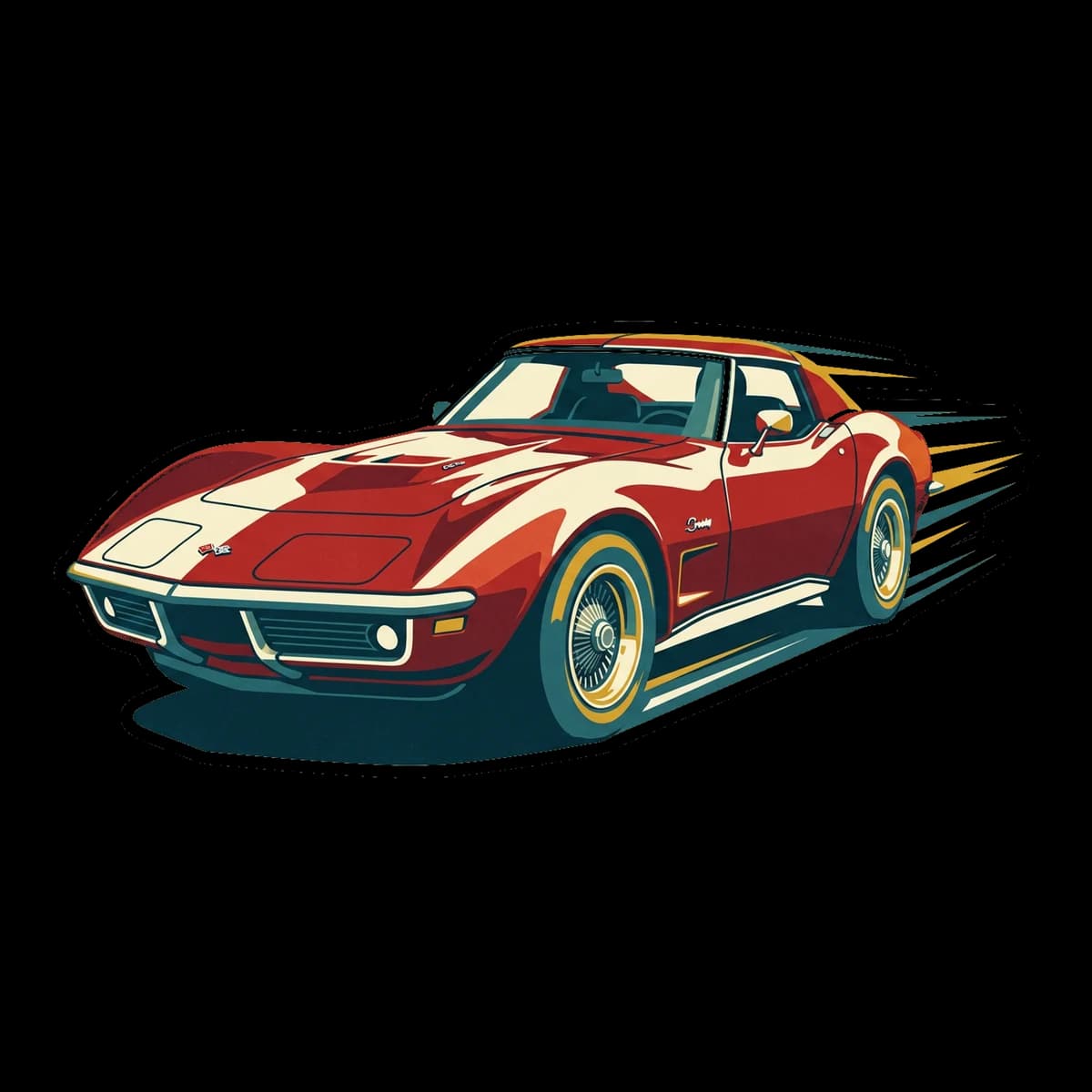 Corvette apparel design.