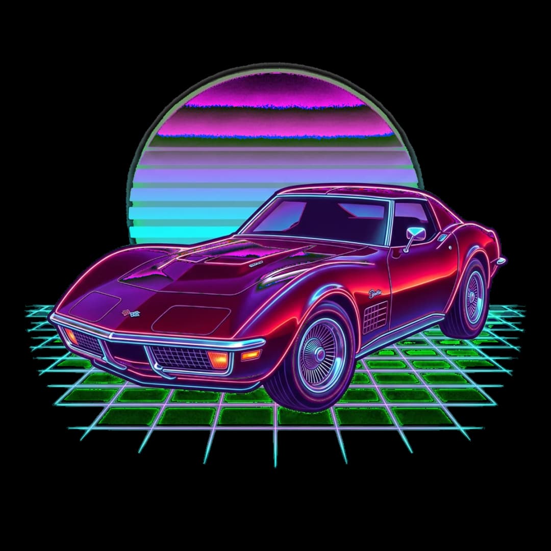 Neon T-Top — Corvette design.