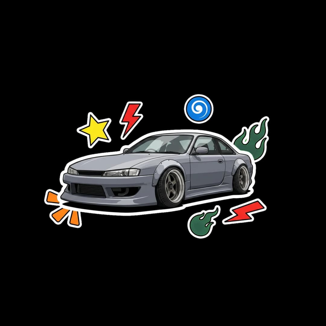 drift cars apparel design.
