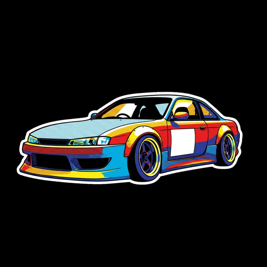 Halftone Smoke — drift cars design.