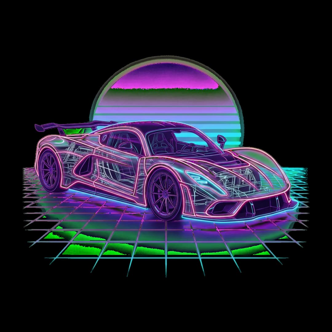 Carbon Neon Grid — hypercars design.
