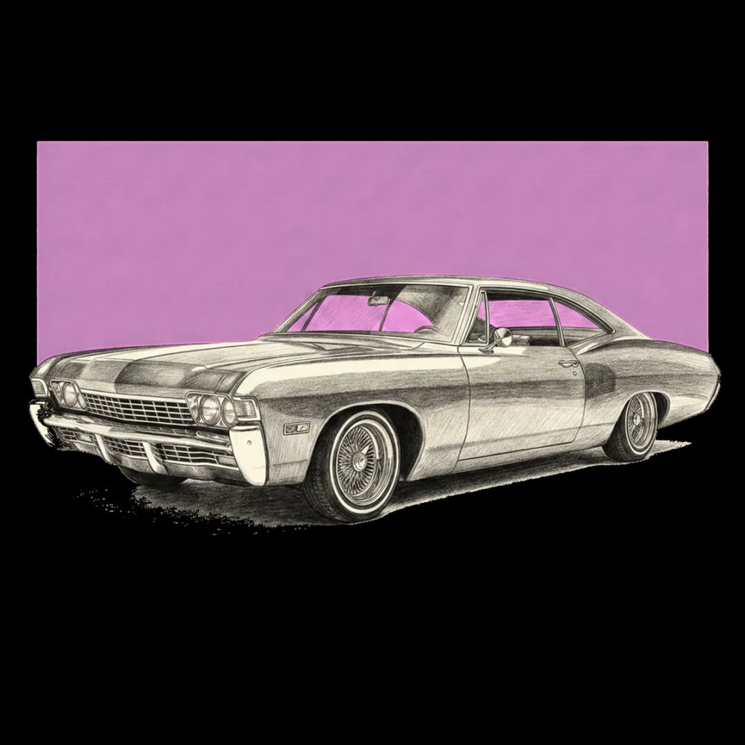 Wire-Wheel Sketch — lowriders design.