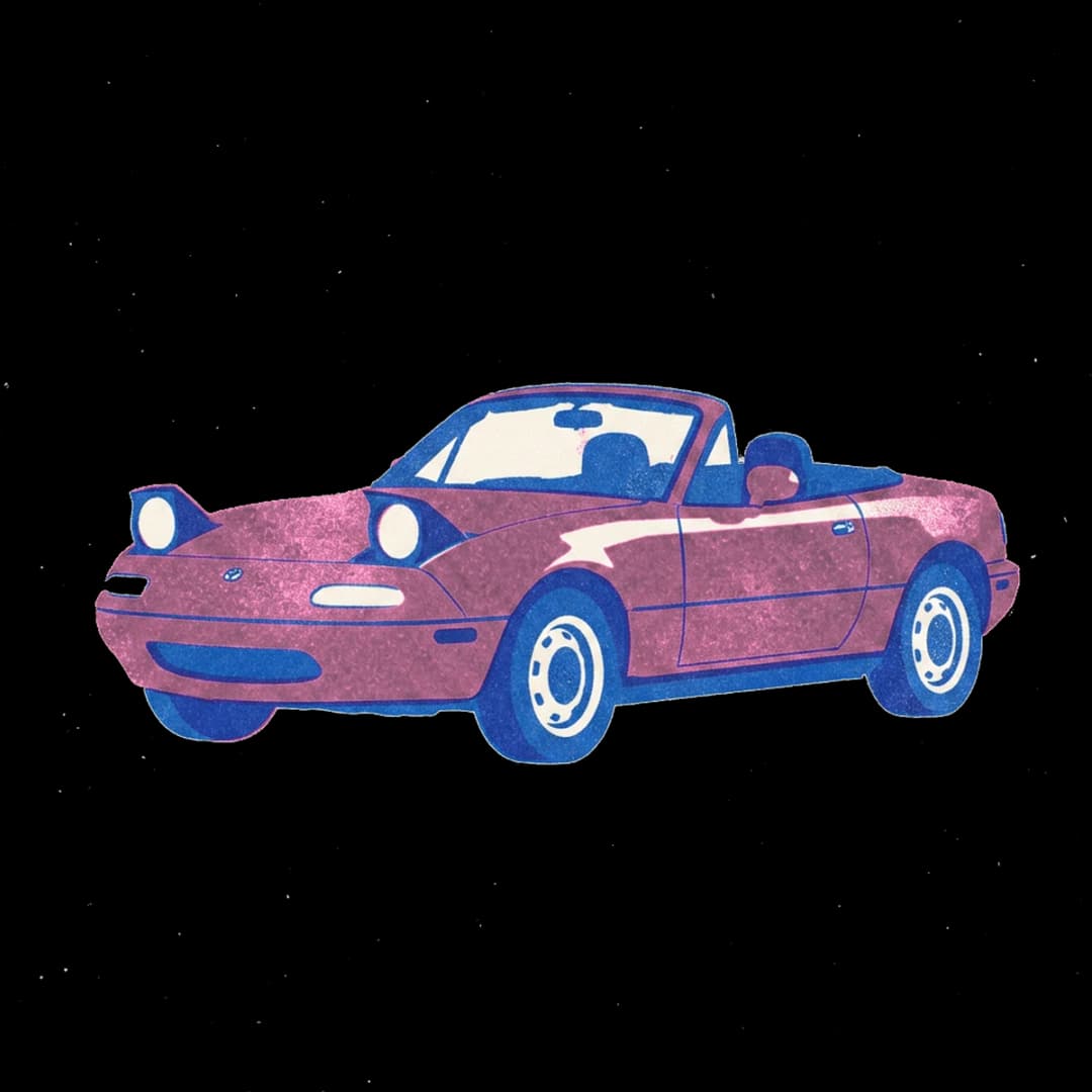 Zine-Print Roadster — Miata design.