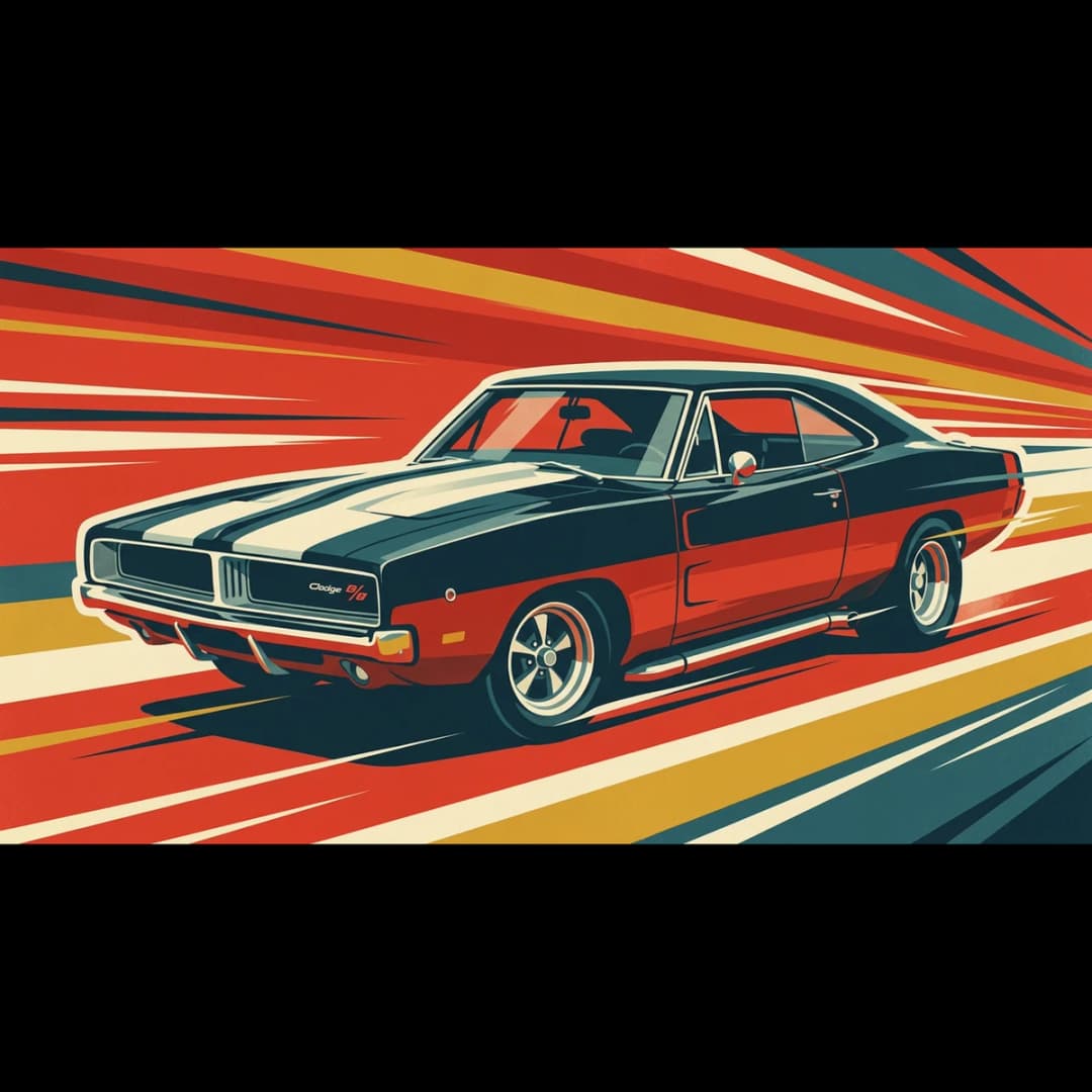 Quarter-Mile Podium — muscle cars design.
