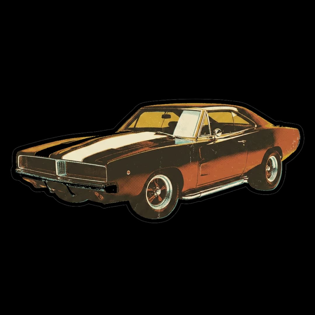 Muscle Row Throwback — muscle cars design.