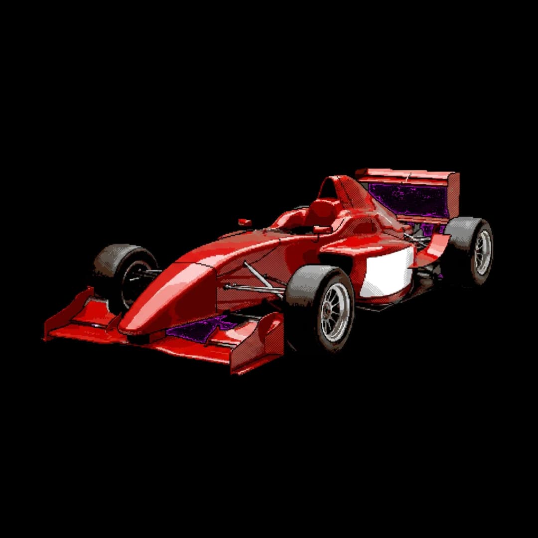 8-Bit Grid Start — race cars design.