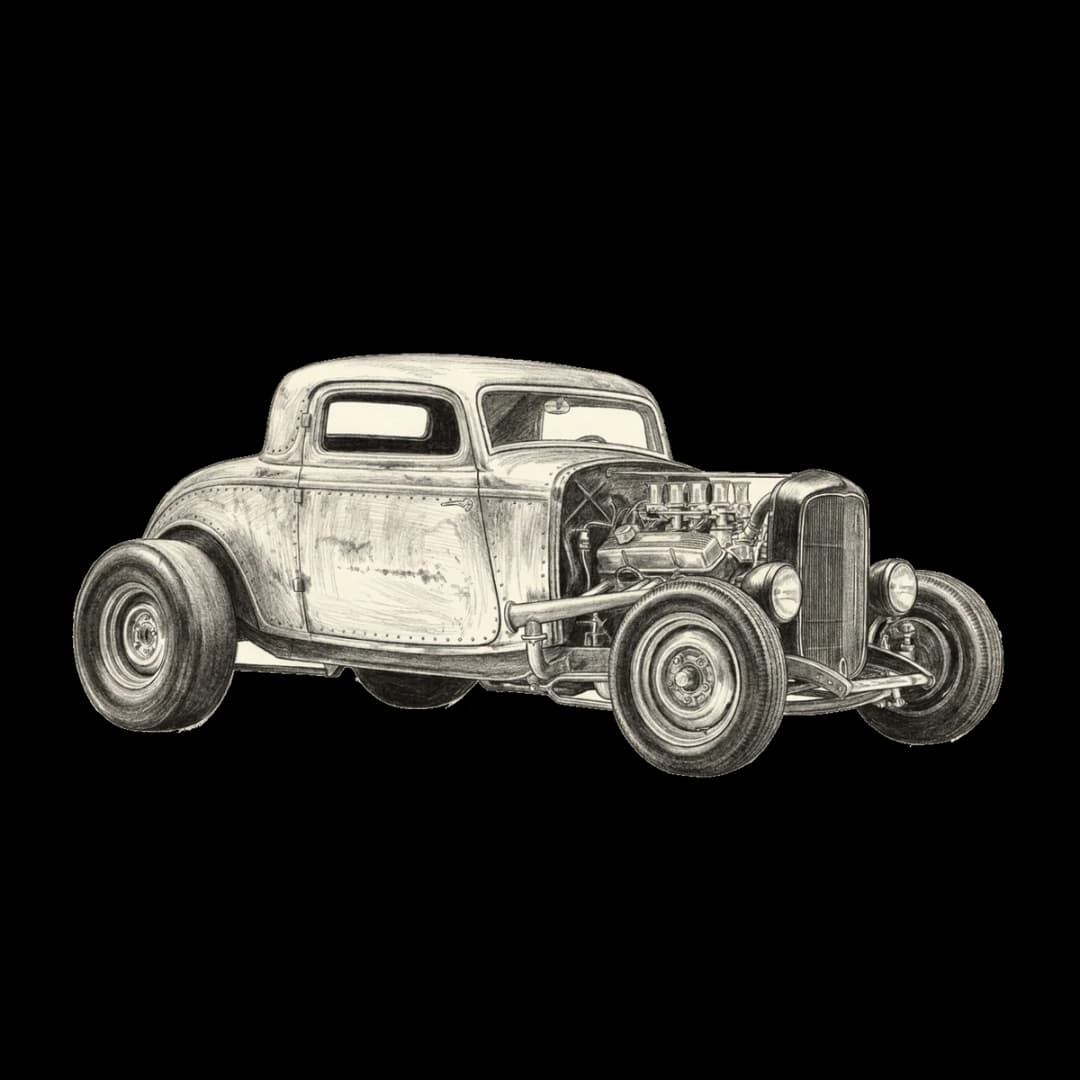 Tube-Chassis Sketch — rat rods design.