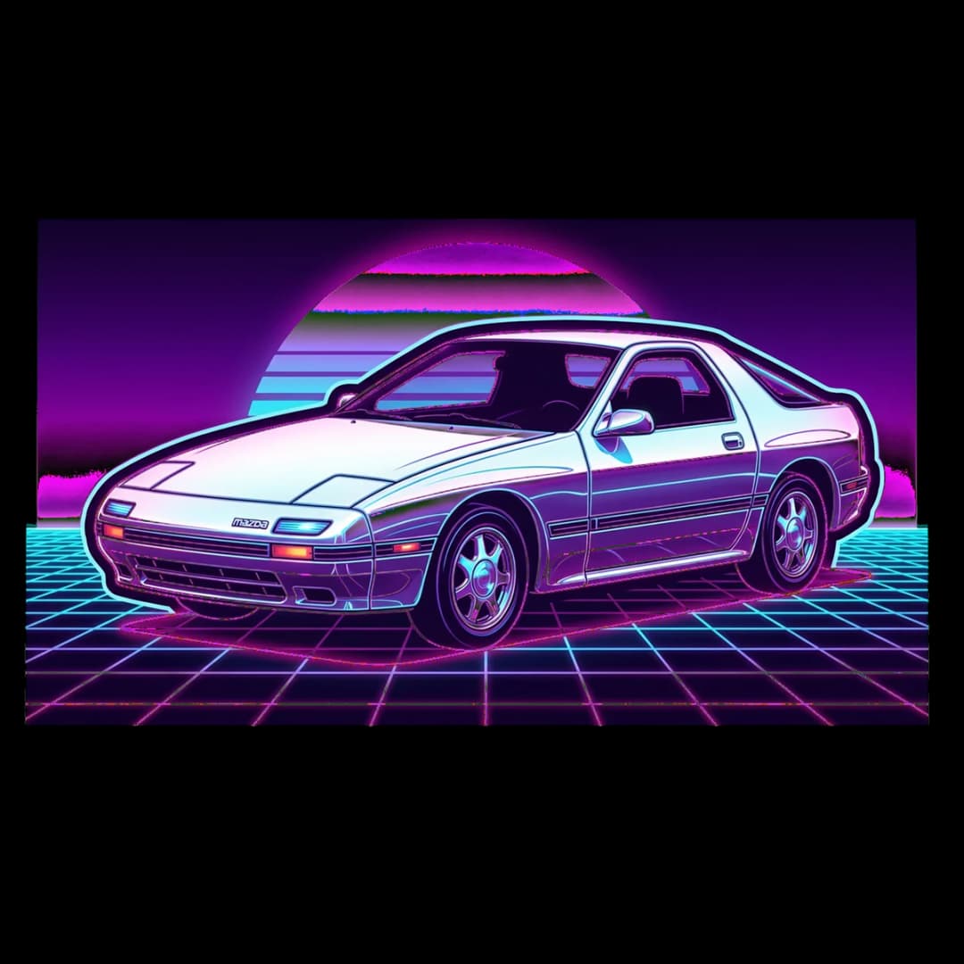 Rotary Neon Horizon — RX-7 design.