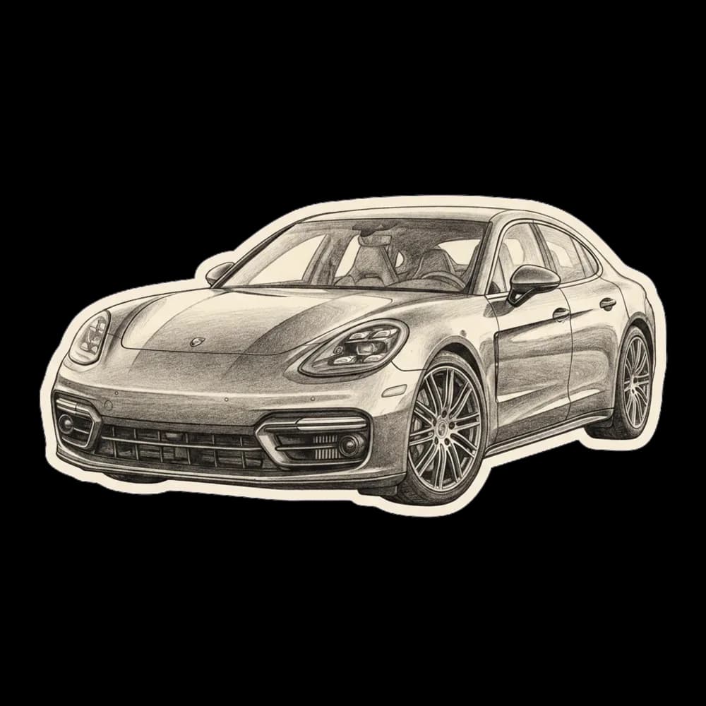 Pencil Sketch car design artwork
