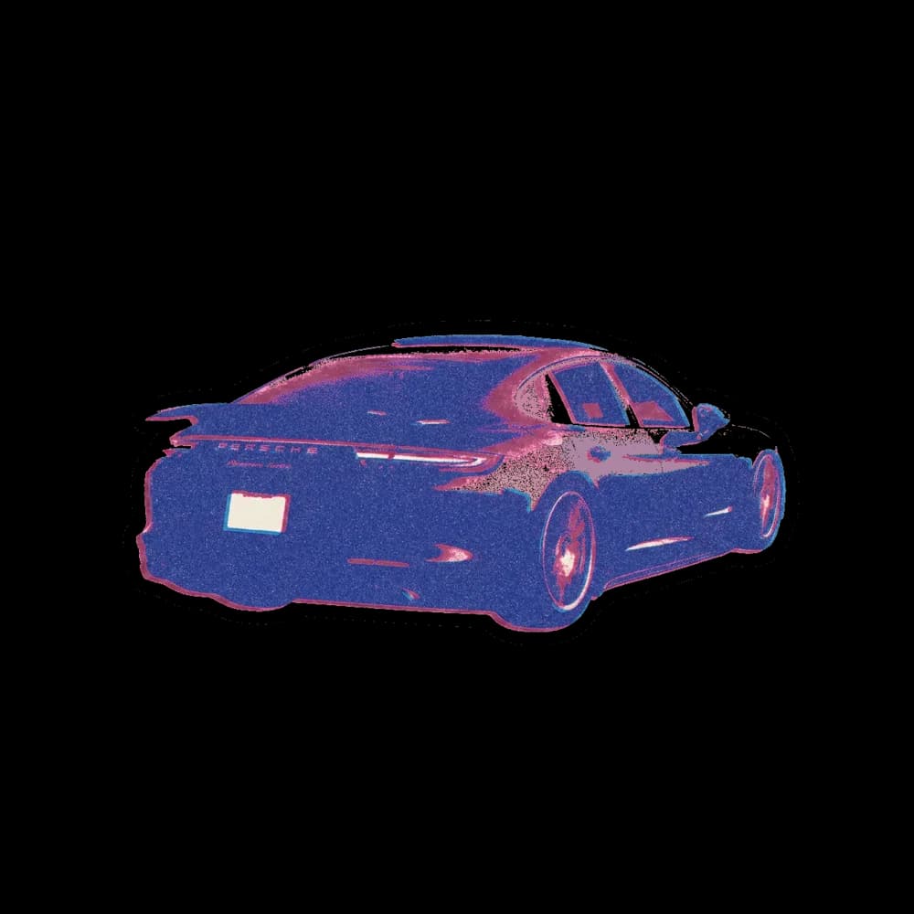 Risograph car design artwork