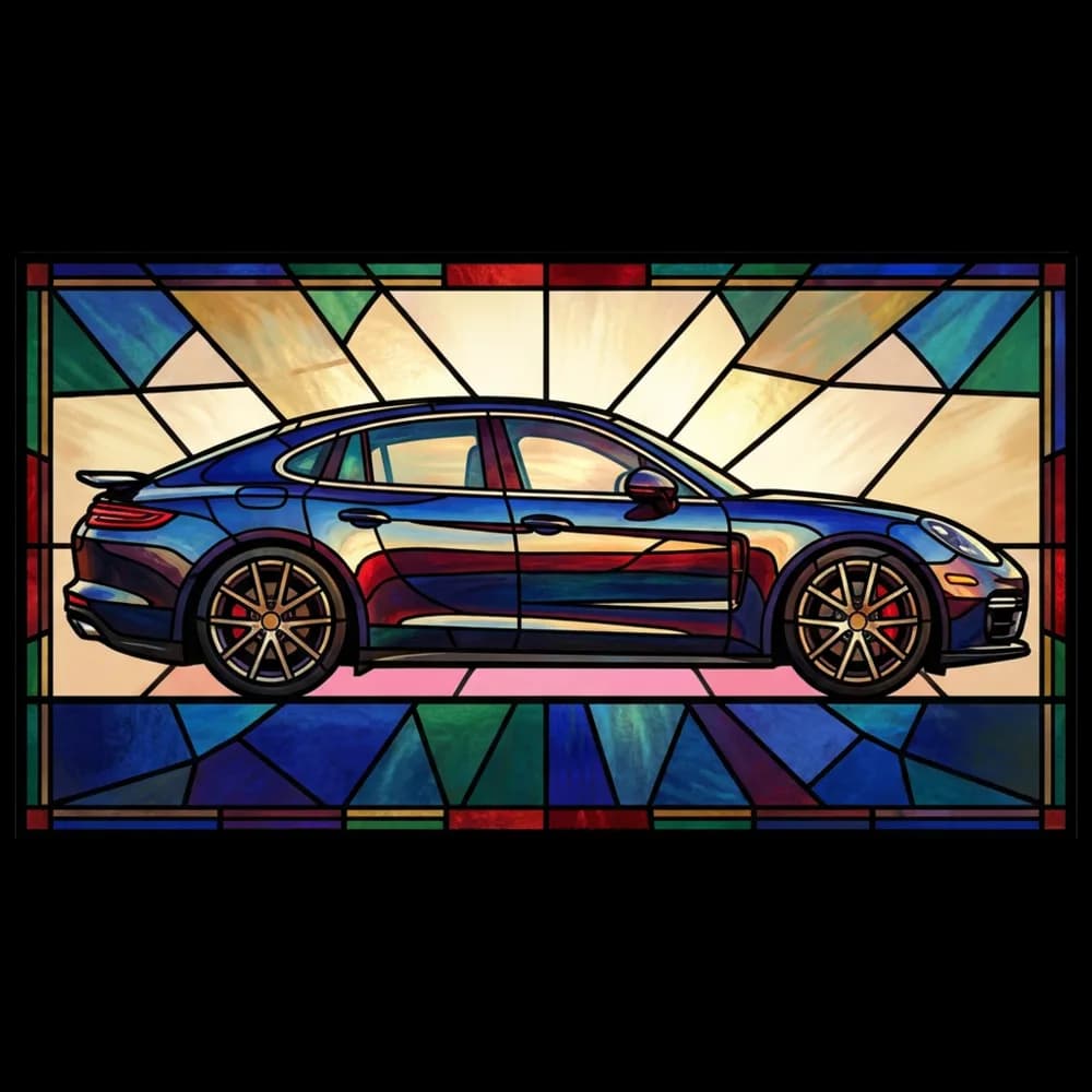 Stained Glass car design artwork